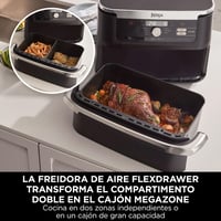 Ninja Foodi FlexDrawer AF500EU légkeveréses fritőz 7 az 1-ben, 10,4 l - fekete 3