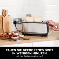 Prăjitor de pâine, grătar și sandwich maker 3 în 1 Ninja Foodi ST202EU din oțel inoxidabil, cu 7 funcții de gătire, 7 setări de rumenire și tavă de coacere 8