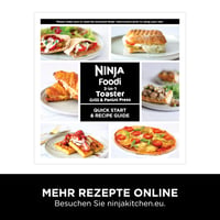 Prăjitor de pâine, grătar și sandwich maker 3 în 1 Ninja Foodi ST202EU din oțel inoxidabil, cu 7 funcții de gătire, 7 setări de rumenire și tavă de coacere 9