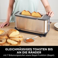 Prăjitor de pâine, grătar și sandwich maker 3 în 1 Ninja Foodi ST202EU din oțel inoxidabil, cu 7 funcții de gătire, 7 setări de rumenire și tavă de coacere 5
