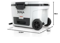 Chladiaci box Ninja FrostVault FB245EUWH s kolieskami a izoláciou, obláčikovo biela 10
