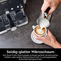 Ninja Luxe Essential ES501EU aparat za kavu 2 u 1 s ugrađenim mlincem i pjenilicom za mlijeko, 25 stupnjeva mljevenja, 2 postavke pjenjenja, srebrni 7