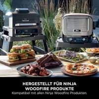 Ninja Woodfire 4718J800EUUK Podesivo postolje i bočni stol, stalak za vanjsku pećnicu i BBQ roštilj, postolje za pećnicu za pizzu, crna 5