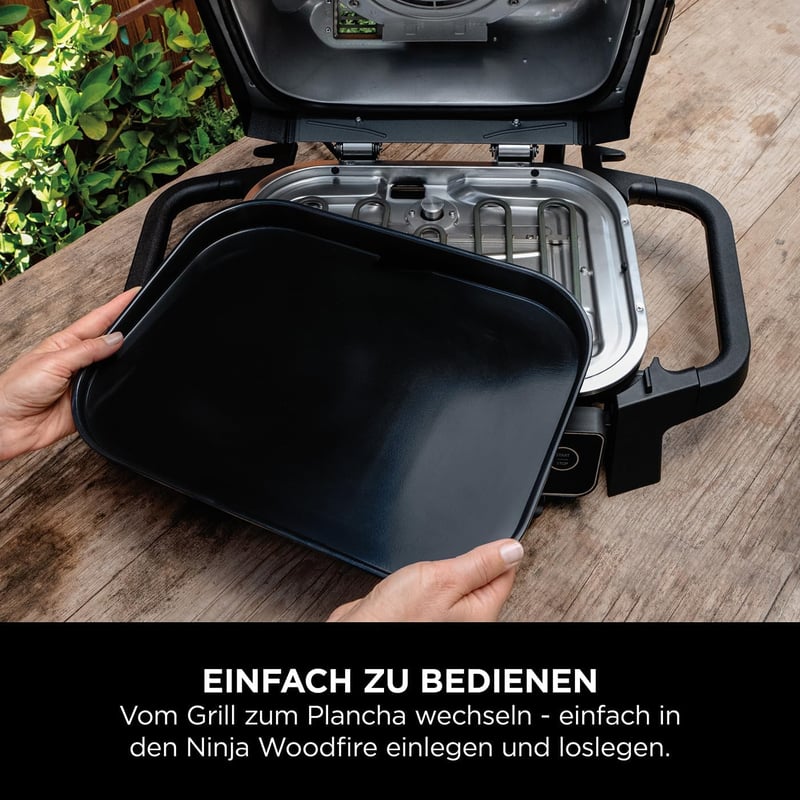 Ninja Woodfire elektromos grillsütő lapos tányér, nem tapadó, eredeti kiegészítő - plancha