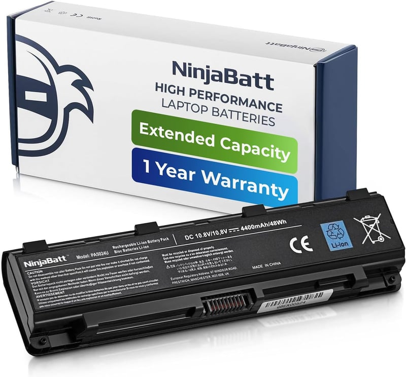 NinjaBatt Toshiba Satellite C850 C855 L850 P850 laptop akkumulátor 4400mAh