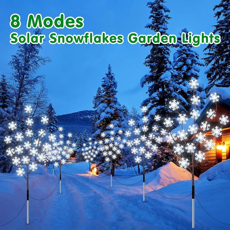 Ninonly 80 LED Napelemes Karácsonyi Kerti Lámpa Szett, Vízálló Kültéri Dekoráció