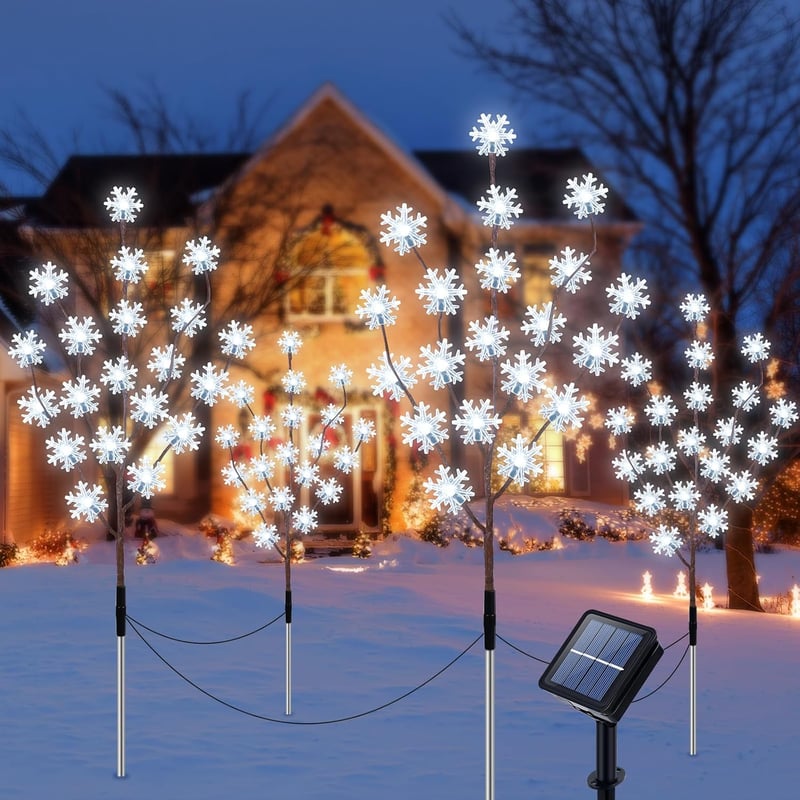 Ninonly 80 LED Napelemes Karácsonyi Kerti Lámpa Szett, Vízálló Kültéri Dekoráció
