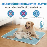 Covoraș de răcire auto-răcitor Ninonly pentru câini și pisici, latex, fără apă și baterii, antiderapant, model cu ursuleț verde, 50x70 cm 4