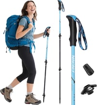 Ninonly összecsukható carbon túrabotok, könnyű teleszkópos nordic walking botok EVA fogantyúval 1