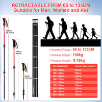 Ninonly összecsukható carbon túrabotok, könnyű teleszkópos nordic walking botok EVA fogantyúval 2