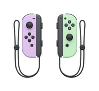 Pár Nintendo Joy-Con ovládačov – pastelová fialová a pastelová zelená – Nintendo — Chýba jeden úchyt na zápästie (stav: pozri 2. obrázok) 4
