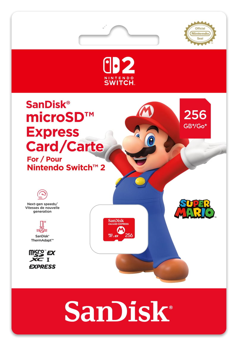 Pamäťová karta SanDisk microSD Express 256 GB pre Nintendo – kompatibilná s konzolou Nintendo Switch