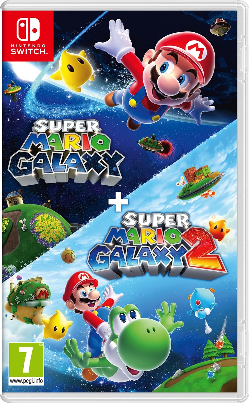 Kolekcia Nintendo Super Mario Galaxy 1 a 2 – Hra pre Nintendo Switch, kompatibilná s maďarským menu, dve klasické dobrodružné hry v jednom balení