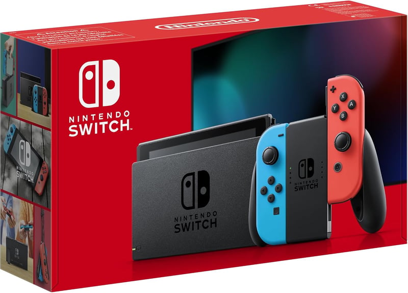 Nintendo Switch konzol - neon kék / neon piros Joy-Con