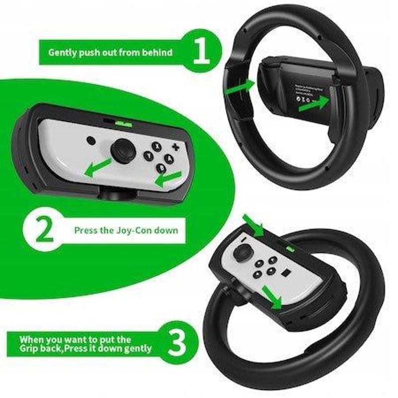 Nintendo Switch Joy-Con kormánykerék szett - 2 darabos, fekete