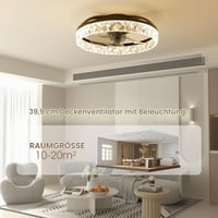 Stropný ventilátor so svetlom NIORSUN LED, 40 cm, 3 teploty farieb, 6 rýchlostí, stmievateľný, časovač, ovládanie cez aplikáciu a diaľkový ovládač, čierny 7