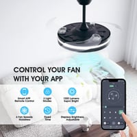 Stropný ventilátor so svietidlom NIORSUN, 106 cm, čierny, 3 farby svetla, 6 rýchlostí, ovládanie cez aplikáciu a diaľkový ovládač, letný a zimný režim, 40 W 4