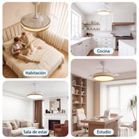 Stropný ventilátor NIORSUN s osvetlením, ovládanie cez aplikáciu a diaľkový ovládač, dizajn v imitácii dreva, LED osvetlenie 10