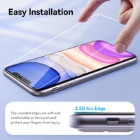 Set folie de protecție pentru ecran din sticlă securizată Niphabe + protecție pentru lentila camerei pentru iPhone 11 – 3+3 bucăți 4