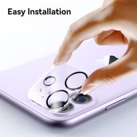 Set folie de protecție pentru ecran din sticlă securizată Niphabe + protecție pentru lentila camerei pentru iPhone 11 – 3+3 bucăți 5