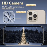 Niphabe iPhone 15 Pro/Pro Max kamera védőfólia 4db, 9H edzett üveg 4