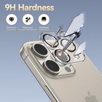 Niphabe iPhone 15 Pro/Pro Max kamera védőfólia 4db, 9H edzett üveg 7