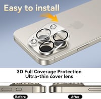 Niphabe iPhone 15 Pro/Pro Max kamera védőfólia 4db, 9H edzett üveg 5