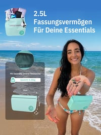 Vodotesná ľadvinka niphean IPX7 pre mužov a ženy, s magnetickým uzáverom pre ovládanie jednou rukou, odolná voči nečistotám a oderu, vhodná na čln, paddleboard (SUP), kajak a plávanie, 2,5 l, oranžová 5