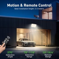 nipify napelemes kültéri mozgásérzékelős lámpa 310 LED, 270°, távirányítóval - 2 db 3