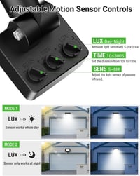 nipify 30W LED Reflektor Mozgásérzékelővel, 3000LM Kültéri Biztonsági Lámpa IP65 Vízálló 4