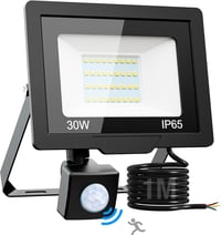 nipify 30W LED Reflektor Mozgásérzékelővel, 3000LM Kültéri Biztonsági Lámpa IP65 Vízálló 1
