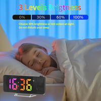 Nircho Kivetítős Ébresztőóra RGB LED Kijelzővel és Hőmérővel 2