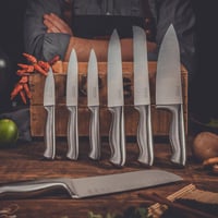 Nirosta rozsdamentes fogazott kenyéskés 20cm pengével éles konyhai kés - 2-Silver 6