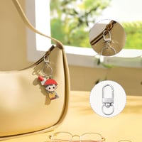 NISENTIA set 15 mini carabine rotative colorate, inele pentru chei, cârlige pentru brelocuri și accesorii artizanale 5