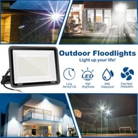 Niserelesa 300W LED reflektor 30000 lm IP66 vízálló kültéri lámpa hidegfehér 7