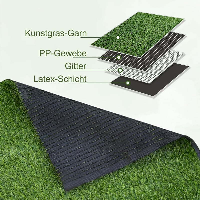 Nisorpa Műfű Szőnyeg Kültéri 2x3m 30mm Magasság Vízáteresztő