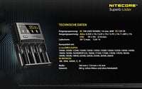 Încărcător Profesional de Acumulatori Nitecore SC4 – 4 Sloturi, pentru Acumulatori Li-Ion, NiMH, NiCd, cu Ecran Color LCD 9