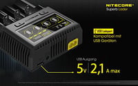 Încărcător Profesional de Acumulatori Nitecore SC4 – 4 Sloturi, pentru Acumulatori Li-Ion, NiMH, NiCd, cu Ecran Color LCD 6