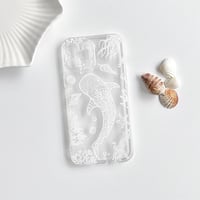 NITITOP iPhone 13 Pro Max átlátszó tok - fehér hal mintás 5