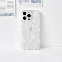 NITITOP iPhone 13 Pro Max átlátszó tok - fehér hal mintás 6