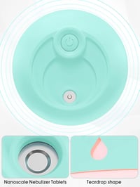 NIUAWASA Mini Párásító 220ml - Hordozható USB Ultrahangos Légpárásító Éjszakai Fénnyel Autóba Irodába Zöld 7