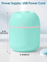 NIUAWASA Mini Párásító 220ml - Hordozható USB Ultrahangos Légpárásító Éjszakai Fénnyel Autóba Irodába Zöld 2