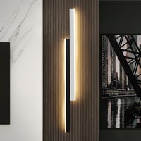 niuniaj 30W Beltéri Fali Lámpa - 115 cm Hosszú LED Világítás, Fekete-Fehér Dizájn, 4000K Természetes Fehér Fény, Nappali, Hálószoba, Lépcső 1