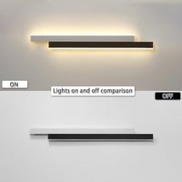 niuniaj 30W Beltéri Fali Lámpa - 115 cm Hosszú LED Világítás, Fekete-Fehér Dizájn, 4000K Természetes Fehér Fény, Nappali, Hálószoba, Lépcső 4