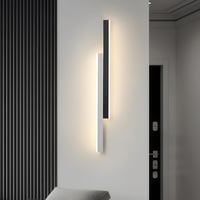 niuniaj 30W Beltéri Fali Lámpa - 115 cm Hosszú LED Világítás, Fekete-Fehér Dizájn, 4000K Természetes Fehér Fény, Nappali, Hálószoba, Lépcső 2