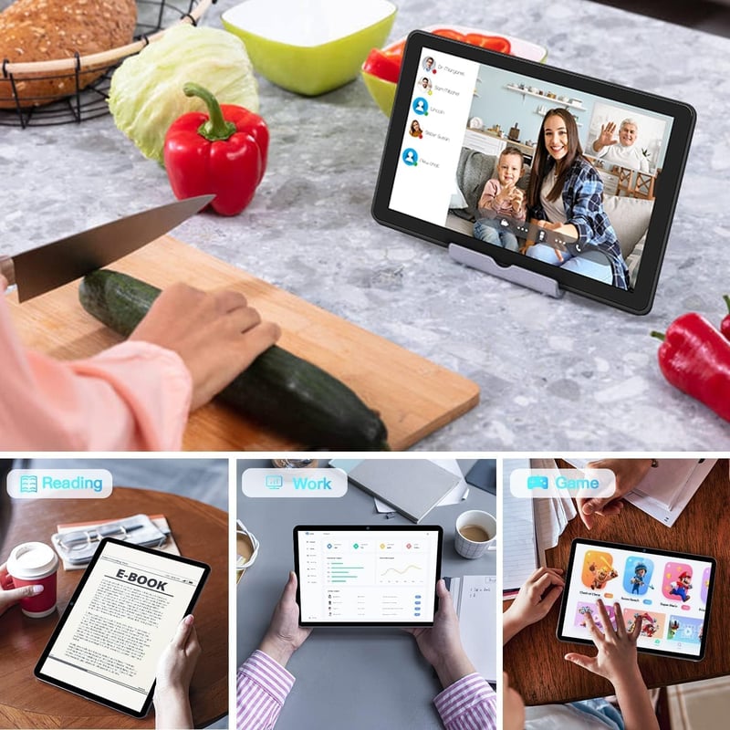 niuniutab 10 hüvelykes Android tablet 16GB RAM 128GB ROM 256GB bővítéssel fekete