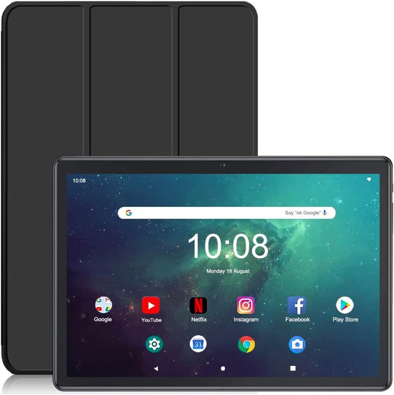 niuniutab 10 hüvelykes Android tablet 16GB RAM 128GB ROM 256GB bővítéssel fekete