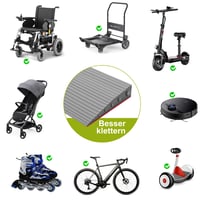 Niuny Prahová nájazdová rampa 4x10x90 cm pre invalidné vozíky, chodítka, samolepiaci TPE prechodový profil pre kočíky a robotické vysávače 7