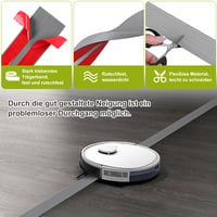 Niuny Prahová nájazdová rampa 4x10x90 cm pre invalidné vozíky, chodítka, samolepiaci TPE prechodový profil pre kočíky a robotické vysávače 3