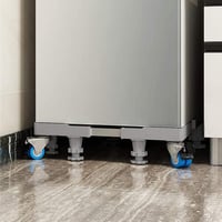 NIUXX Mosógép Állvány 8 Lábbal + 4 Kerékkel - Állítható Alátét Mosógéphez, Hűtőhöz és Szárítógéphez - Csúszásgátló, Rezgéselnyelő (42-66 cm) 7